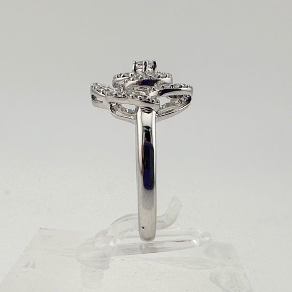 Shining White Sapphire Ring and Pendant Set - Sterling Silver with 18" Chain - Picture 9 of 14